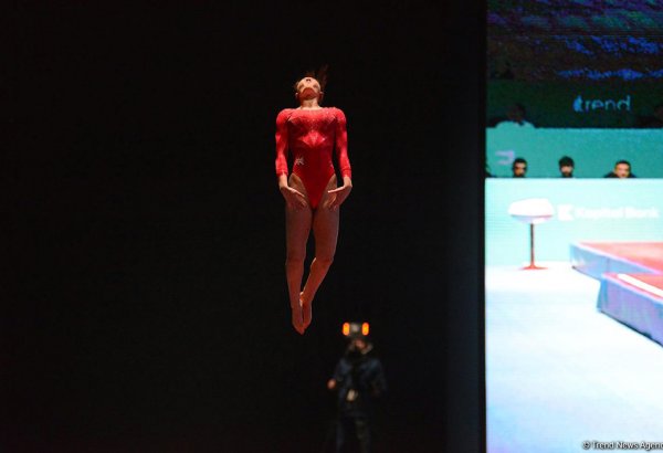 Квалификационные соревнования мужчин и женщин по прыжкам на батуте и тамблингу на Кубке мира FIG в Баку (ФОТОРЕПОРТАЖ)