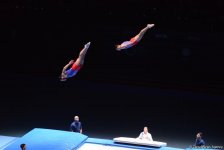 Квалификационные соревнования мужских и женских синхронных пар по прыжкам на батуте на Кубке мира FIG в Баку (ФОТОРЕПОРТАЖ-3)