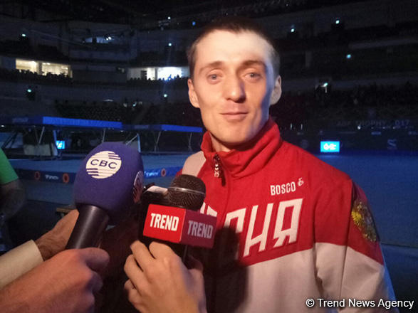Ощущения от Кубка мира по прыжкам на батуте и тамблингу  в Баку прекрасные - российский гимнаст
