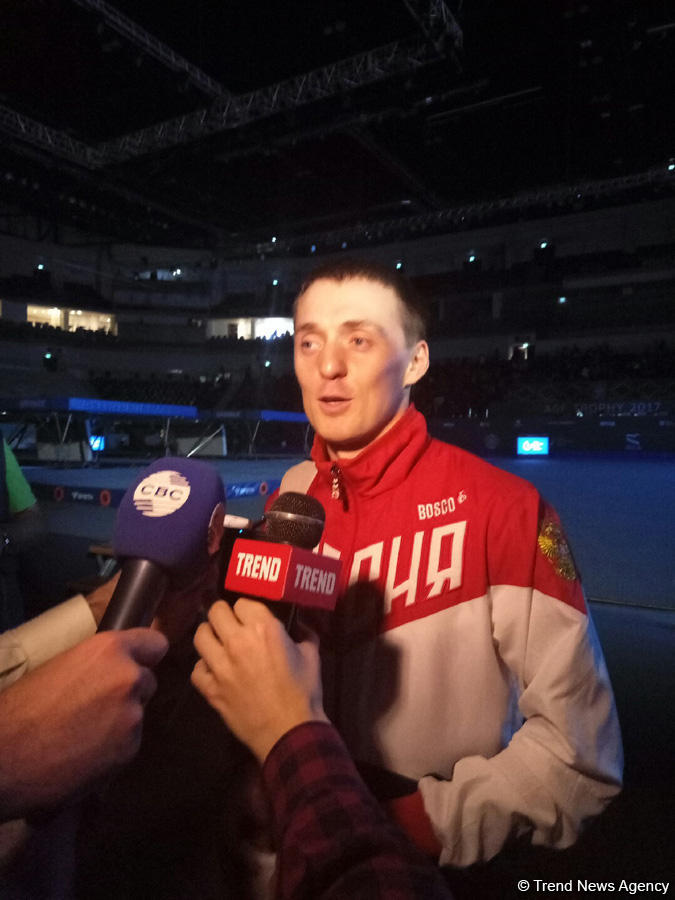 Ощущения от Кубка мира по прыжкам на батуте и тамблингу  в Баку прекрасные - российский гимнаст