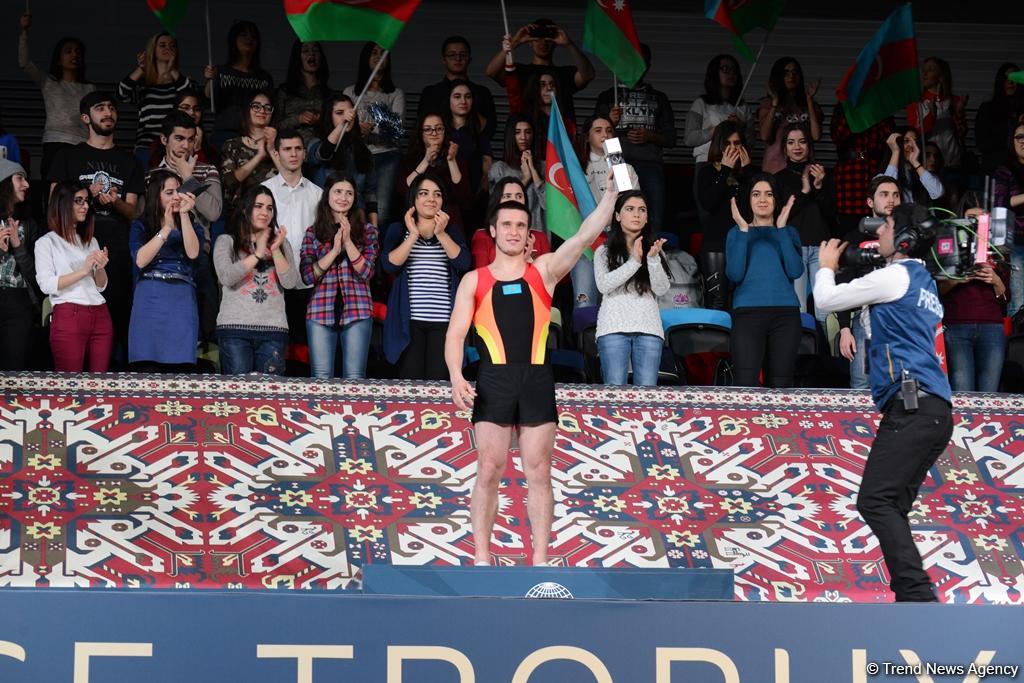 В Баку прошла церемония награждения победителей соревнований по тамблингу на Кубке мира (ФОТОРЕПОРТАЖ)