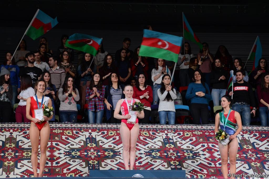 Winners of World Cup tumbling event awarded in Baku (PHOTO)
