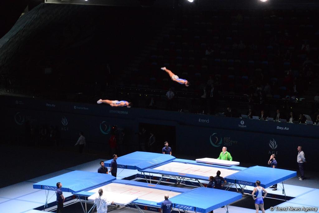 В Баку стартовали финалы Кубка мира FIG по прыжкам на батуте и тамблингу (ФОТО)