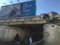 Bakıda qəza nəticəsində dağılan körpü ilə bağlı RƏSMİ AÇIQLAMA (ÖZƏL)  (FOTO)