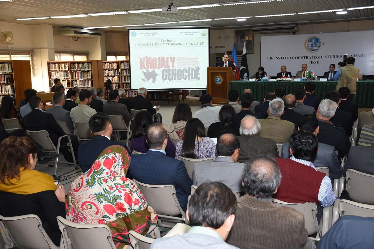 İslamabad Strateji Araşdırmalar İnstitutunda "Soyqırım və etnik təmizləmə: Xocalı-25" seminarı keçirilib (FOTO)