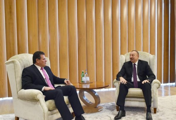 Prezident İlham Əliyev Avropa Komissiyasının enerji birliyi üzrə vitse-prezidenti ilə görüşüb (YENİLƏNİB)
