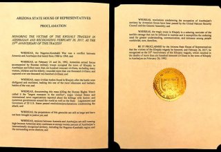 Палата представителей штата Аризона приняла резолюцию о признании Ходжалинского геноцида  (ФОТО)