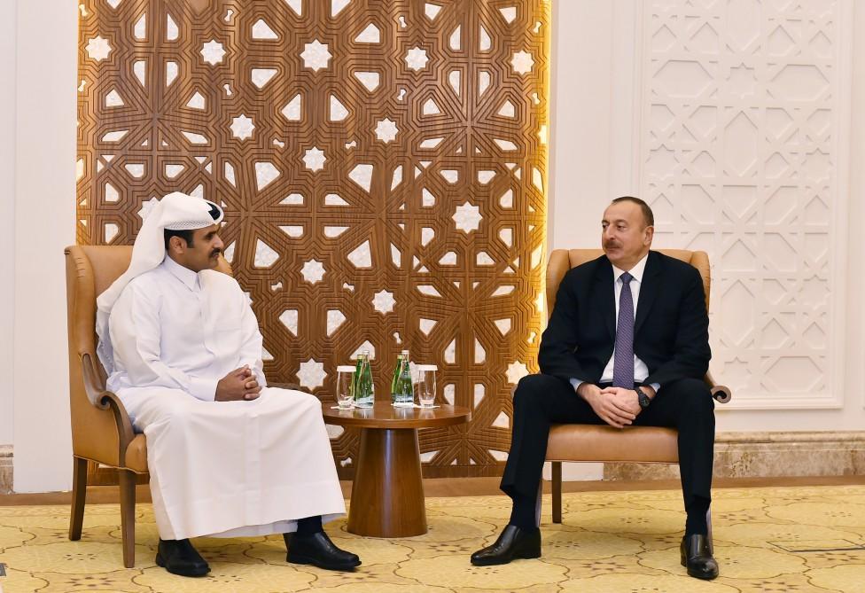 Президент Ильхам Алиев встретился с исполнительным директором «Катар Петролеум»