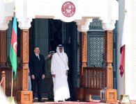 Official welcome ceremony held for Ilham Aliyev in Qatar (PHOTO)