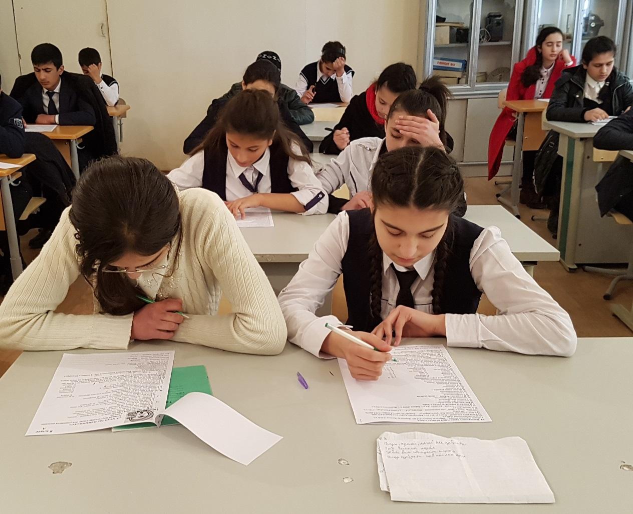Учащиеся 29 школ северного региона Азербайджана приняли участие в Олимпиаде по русскому языку (ФОТО)