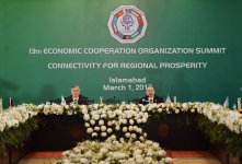 Ilham Aliyev participates in 13th ECO summit in Islamabad (PHOTO)