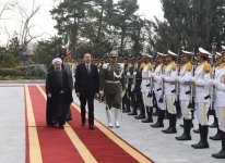 Official welcome ceremony held for Ilham Aliyev in Tehran (PHOTO)