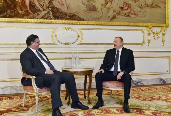 Ilham Aliyev meets Total CEO in Paris