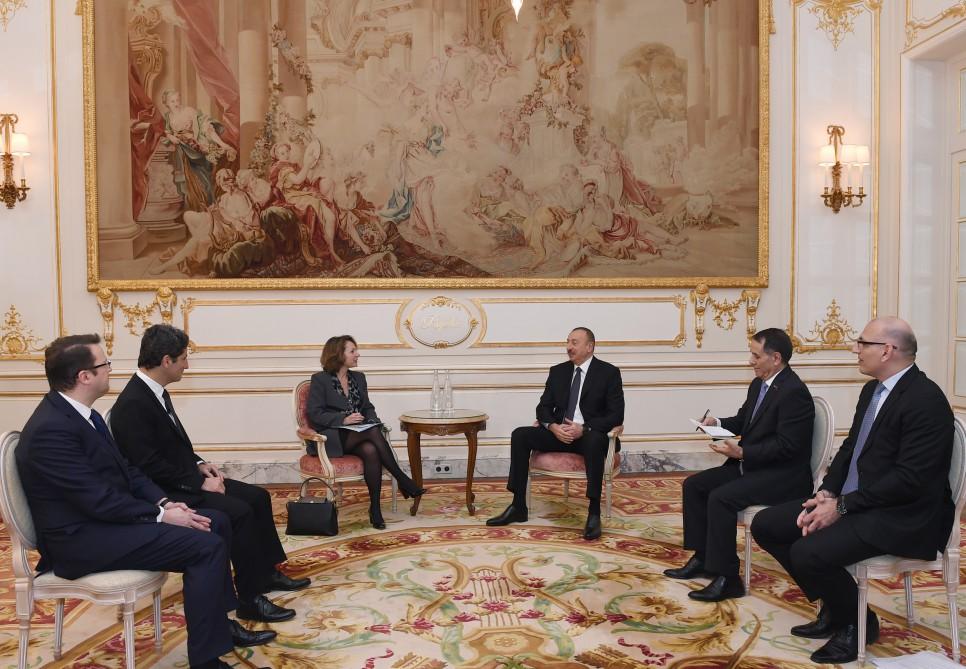Prezident İlham Əliyev Parisdə “SUEZ” qrupun baş direktorunun müavini ilə görüşüb (YENİLƏNİB) (FOTO)