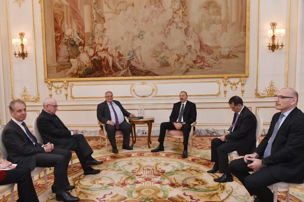 Президент Ильхам Алиев встретился в Париже с главой компании DCNS (ФОТО)