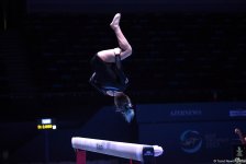 Bakıda idman gimnastikası üzrə Dünya Kuboku iştirakçılarının podium məşqləri başlayıb (FOTO)