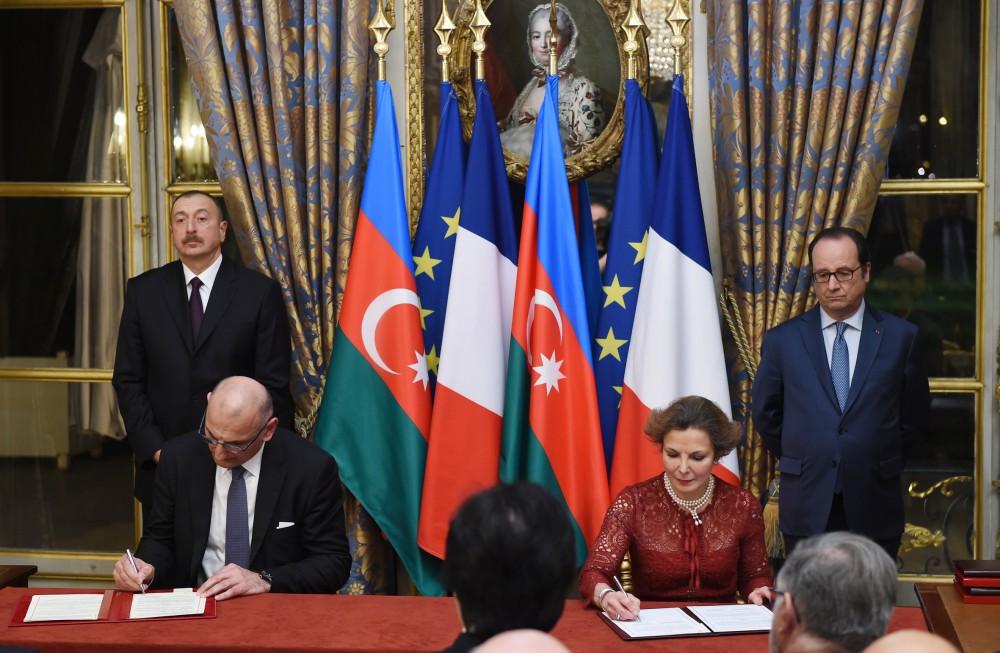 Состоялось подписание азербайджано-французских документов (ФОТО)