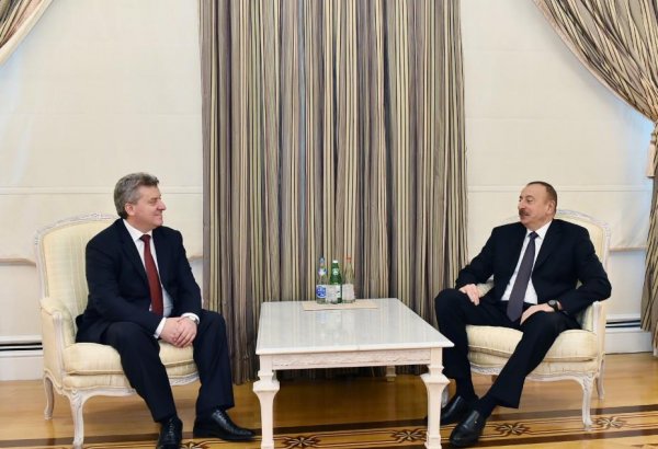 Ilham Aliyev meets Macedonian President Gjorge Ivanov