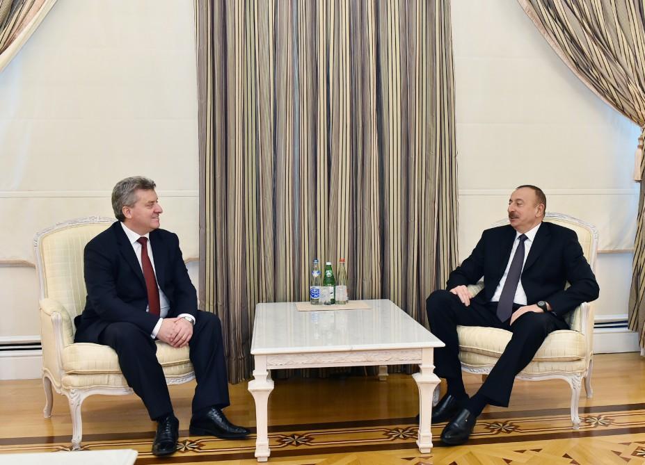 Президент Ильхам Алиев встретился с македонским коллегой
