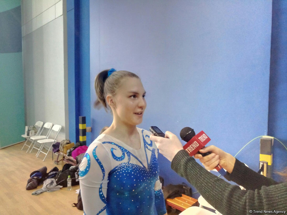 Finnish female gymnast: Pleasure to perform at Baku World Cup