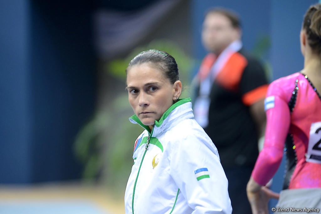 Оксана Чусовитина выиграла золото Кубка мира по спортивной гимнастике в Баку