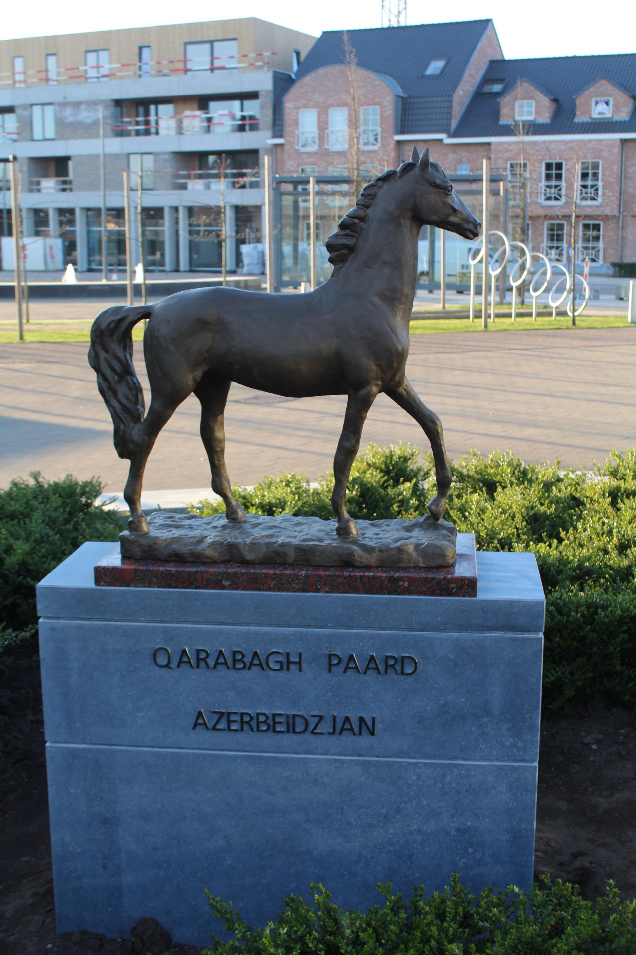 Belçikanın Ham şəhərində Qarabağ Atı abidəsinin açılışı olub (FOTO)