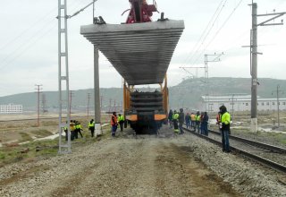 Начался ремонт нового участка ж/д Баку-Беюк Кесик (ФОТО)