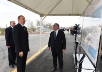 Президент Ильхам Алиев принял участие в открытии автодороги в Саатлинском районе (ФОТО)