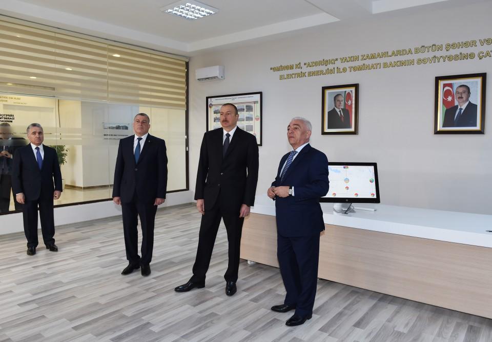 Президент Ильхам Алиев принял участие в открытии подстанции «Сарыджалар» (ФОТО)