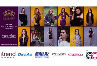 Началось онлайн-голосование за полуфиналисток Miss Top Model Azerbaijan-2017