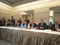Azərbaycan, Qazaxıstan, Gürcüstan "Transxəzər nəqliyyat dəhlizi" çərçivəsində protokol imzaladı (FOTO)
