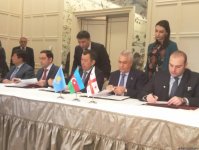 Азербайджан, Казахстан и Грузия подписали протокол в рамках  Транскаспийского транспортного коридора (ФОТО)