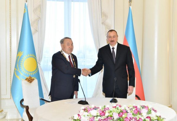 Kazakh president awarded with “Heydar Aliyev” Order (PHOTO)