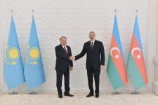 Qazaxıstan Prezidenti Nursultan Nazarbayevin rəsmi qarşılanma mərasimi olub (FOTO)