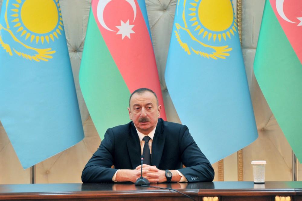 Президент Ильхам Алиев: Казахстан и Азербайджан укрепляют двусторонний формат сотрудничества