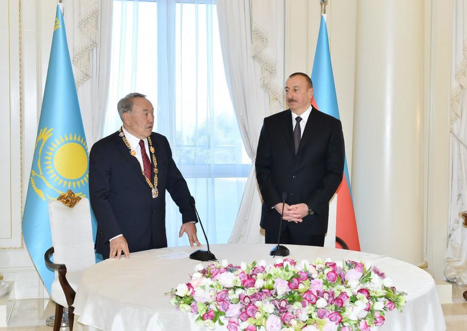 Президент Казахстана награжден орденом "Гейдар Алиев" (ФОТО)