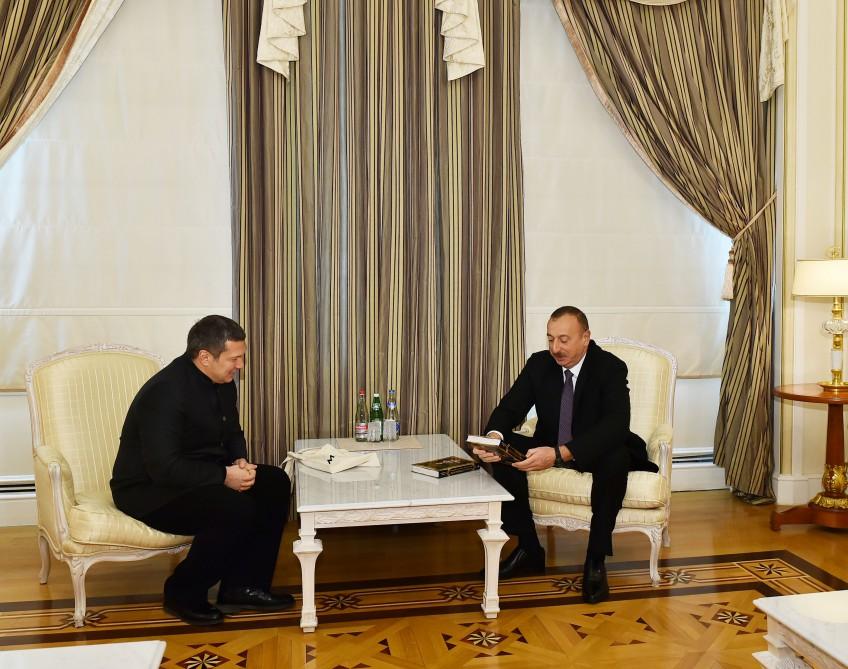 Президент Ильхам Алиев встретился с телерадиоведущим Всероссийской гостелерадиокомпании Владимиром Соловьевым