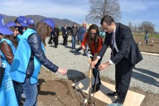 Вице-президент Фонда Гейдара Алиева Лейла Алиева приняла участие в закладке фруктовых садов для малообеспеченных семей в Исмаиллы (ФОТО)