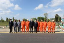 President Aliyev attended opening of Mingachevir-Mingachevir station stretch of Mingachevir-Bahramtapa highway (PHOTO)