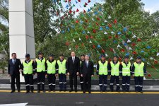 Президент Ильхам Алиев принял участие в открытии автодороги Салахлы-Балчылы-Аггыраглы-Варвара-Джирдахан (ФОТО)
