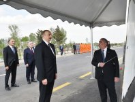 President Aliyev attended opening of Mingachevir-Mingachevir station stretch of Mingachevir-Bahramtapa highway (PHOTO)