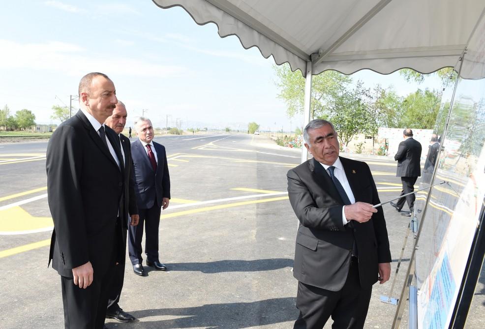 Prezident İlham Əliyev Salahlı-Balçılı-Ağqıraqlı-Varvara-Cırdaxan avtomobil yolunun açılışında iştirak edib (FOTO)