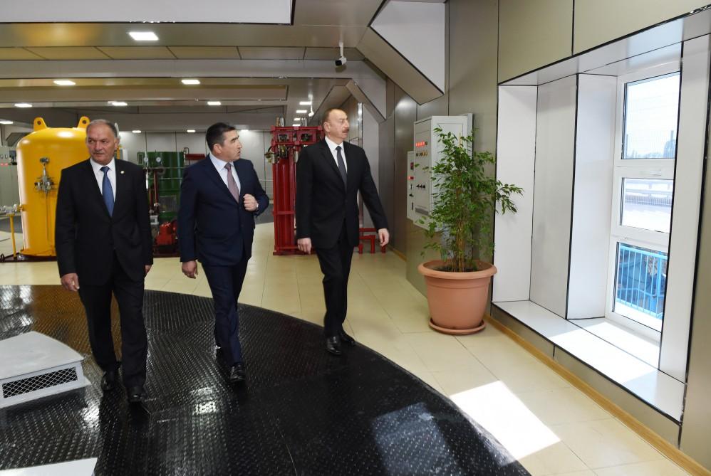 Президент Ильхам Алиев принял участие в открытии после реконструкции Варваринской гидроэлектростанции (ФОТО)