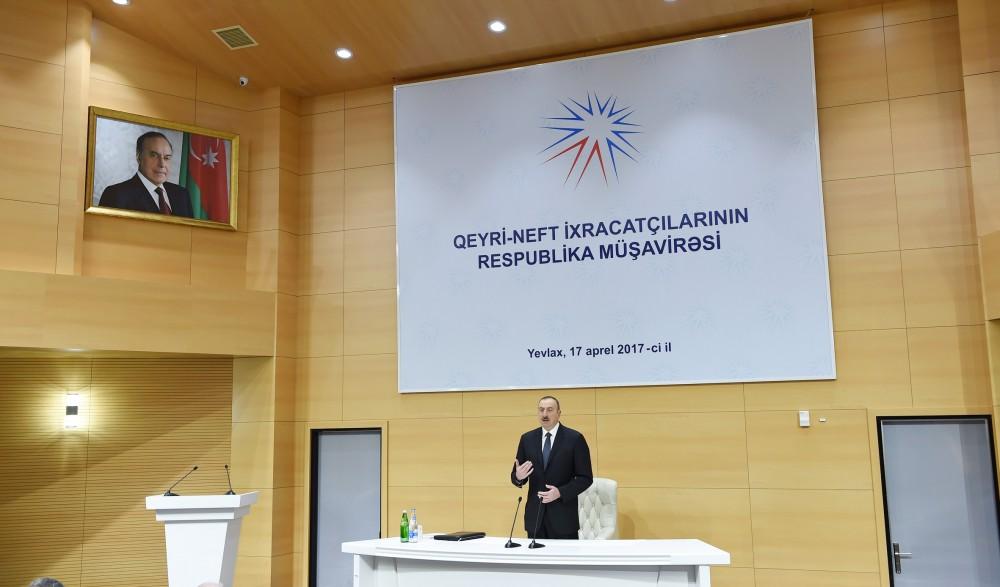 Президент Ильхам Алиев: Азербайджан должен наладить сотрудничество с крупными торговыми сетями на приоритетных экспортных рынках