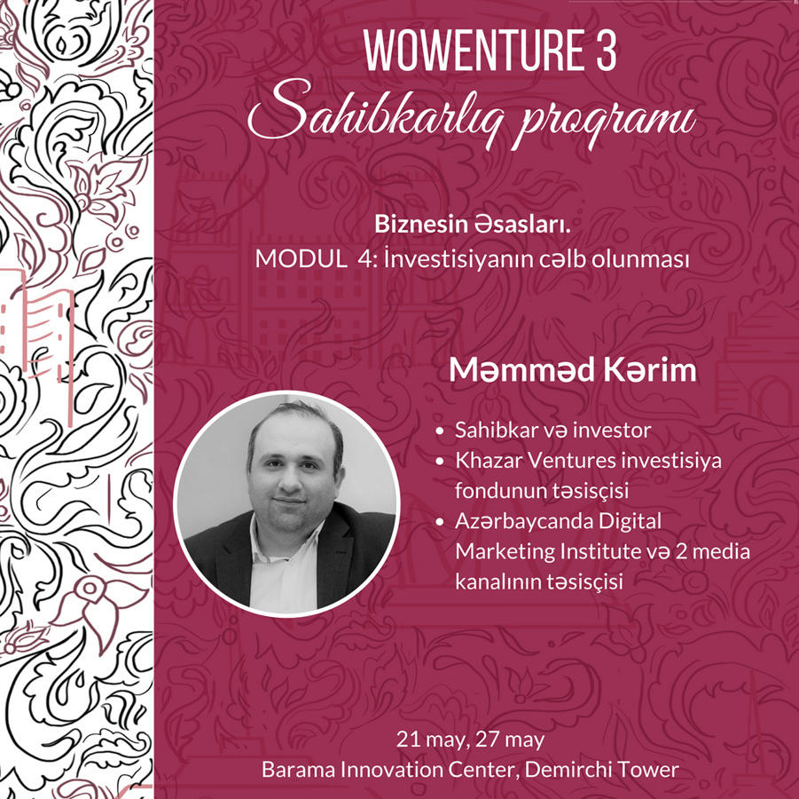 В Азербайджане реализуется программа развития предпринимательства среди женщин WoWenture (ФОТО)