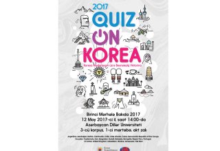 “Koreya Haqqında Viktorinanın Bakı Mərhələsi 2017” yarışı keçiriləcək