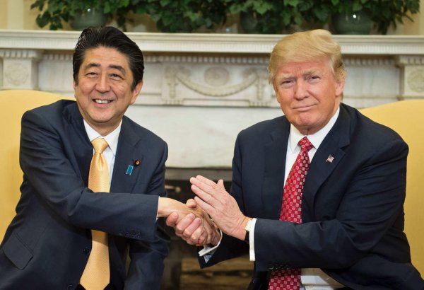 Trump told Abe he was Japan's greatest prime minister