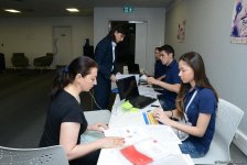 Gymnastics teams getting accredited for FIG World Cup in Baku (PHOTO)