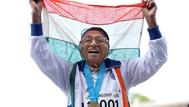 101 yaşlı hindistanlı idmançı 100 metrlik məsafəni qət edib