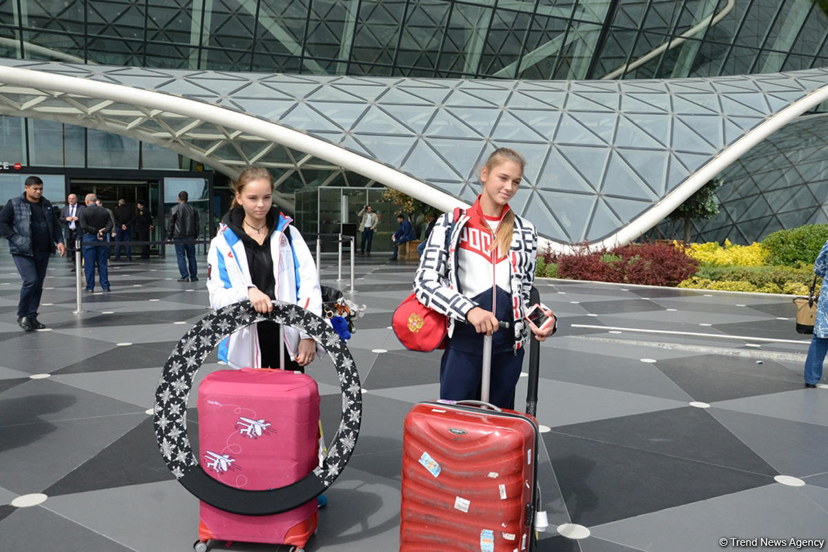 Russian gymnasts arrive in Baku for FIG World Cup (PHOTO)